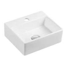 Nueva 290mm Rectangular Ceramic Wall-Hung Basin